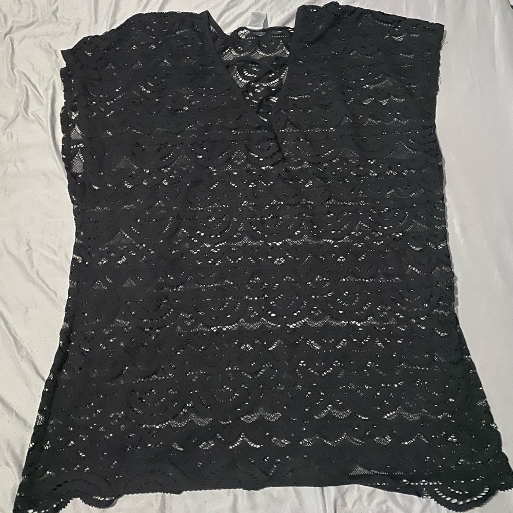 Black swimsuit cover up